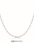 Sterling Silver Diamond-Cut Moon Chain Necklace