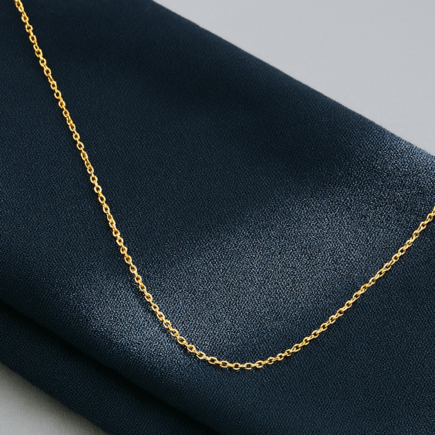14k Solid Yellow Gold Diamond-Cut Cable Chain, Made in Italy, Necklace 16-18 Inch 0.9mm-1.5mm