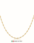 14K Gold Over Sterling Silver Diamond-Cut Moon Chain Necklace