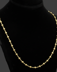 14K Gold Over Sterling Silver Diamond-Cut Moon Chain Necklace