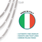 Sterling Silver Italian Figaro Chains, Solid 925 Pure Silver with Strong Lobster Lock