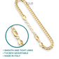 Adjustable Miami Cuban Bracelet Dipped in 14k Yellow Gold, Solid Sterling Silver Bracelet with Adjustable Length 7 - 8 inches, Made In Italy