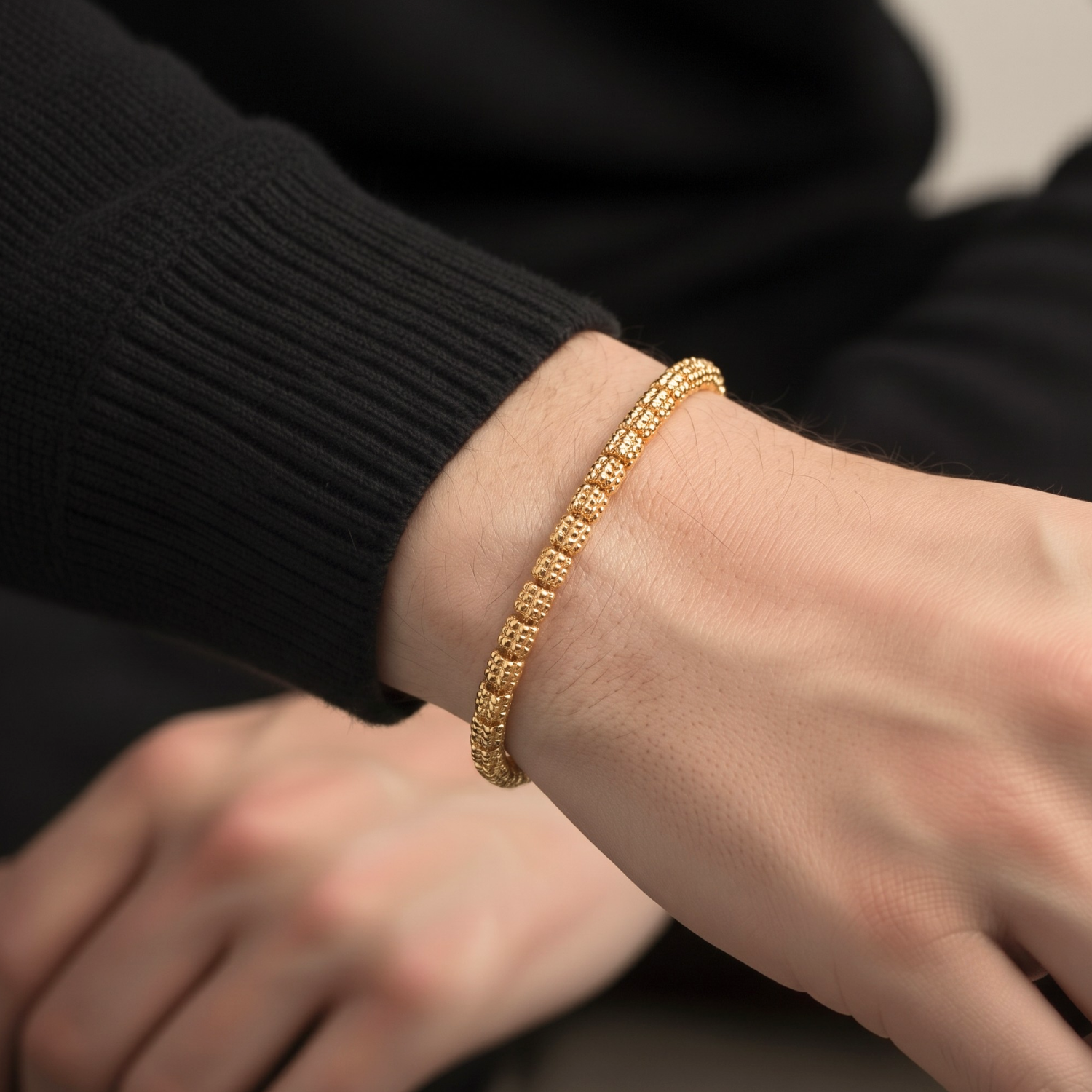 14K Gold Plated Italian Ice Chain Bracelet, Solid Sterling Silver, 5mm Thick