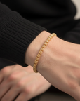 14K Gold Plated Italian Ice Chain Bracelet, Solid Sterling Silver, 5mm Thick