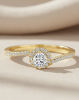 14K Gold Spiral Engagement Style Ring