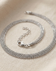 925 Sterling Silver Italian Multi-Row Cable Chain Necklace