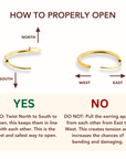 10K Yellow Gold Round Endless Hoop Earrings, 1mm