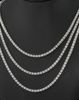 Sterling Silver Diamond-Cut Ice Chain Necklace