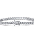 Sterling Silver Simulated Diamond Illusion Set Tennis Bracelet