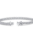Sterling Silver Simulated Diamond Illusion Set Tennis Bracelet