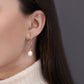 14k Yellow Gold Pearl Drop Earrings