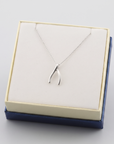 Sterling Silver Wishbone Pendant Necklace