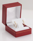 10K Yellow Gold Heart Hoop Earrings