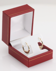 10K Yellow Gold Heart Hoop Earrings