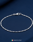 Sterling Silver Diamond-Cut Bead Bracelet