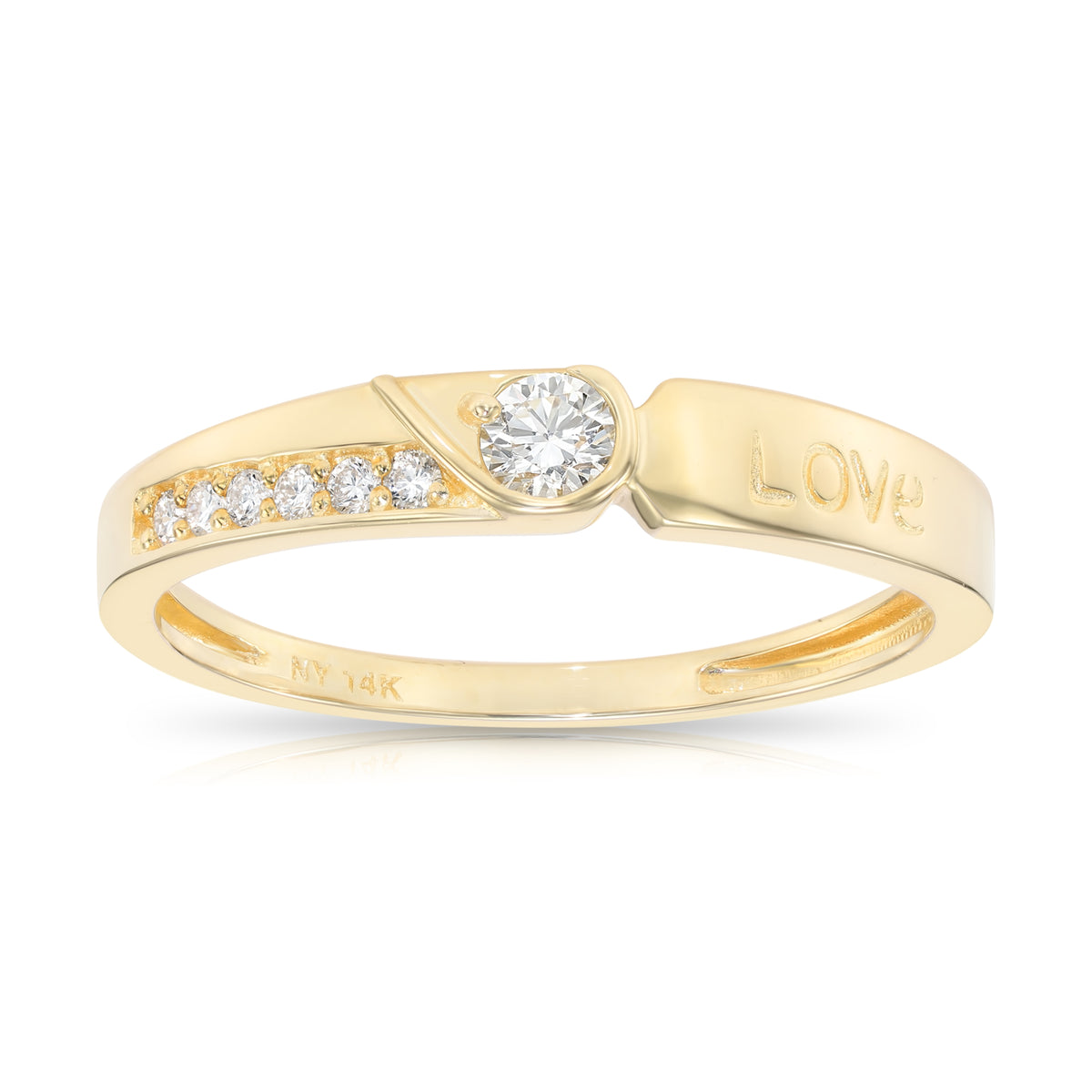 Gold Lab Ring 14K Yellow Gold Lab Diamond Wedding/Engagement Band Ring, 0.16ctw ...
