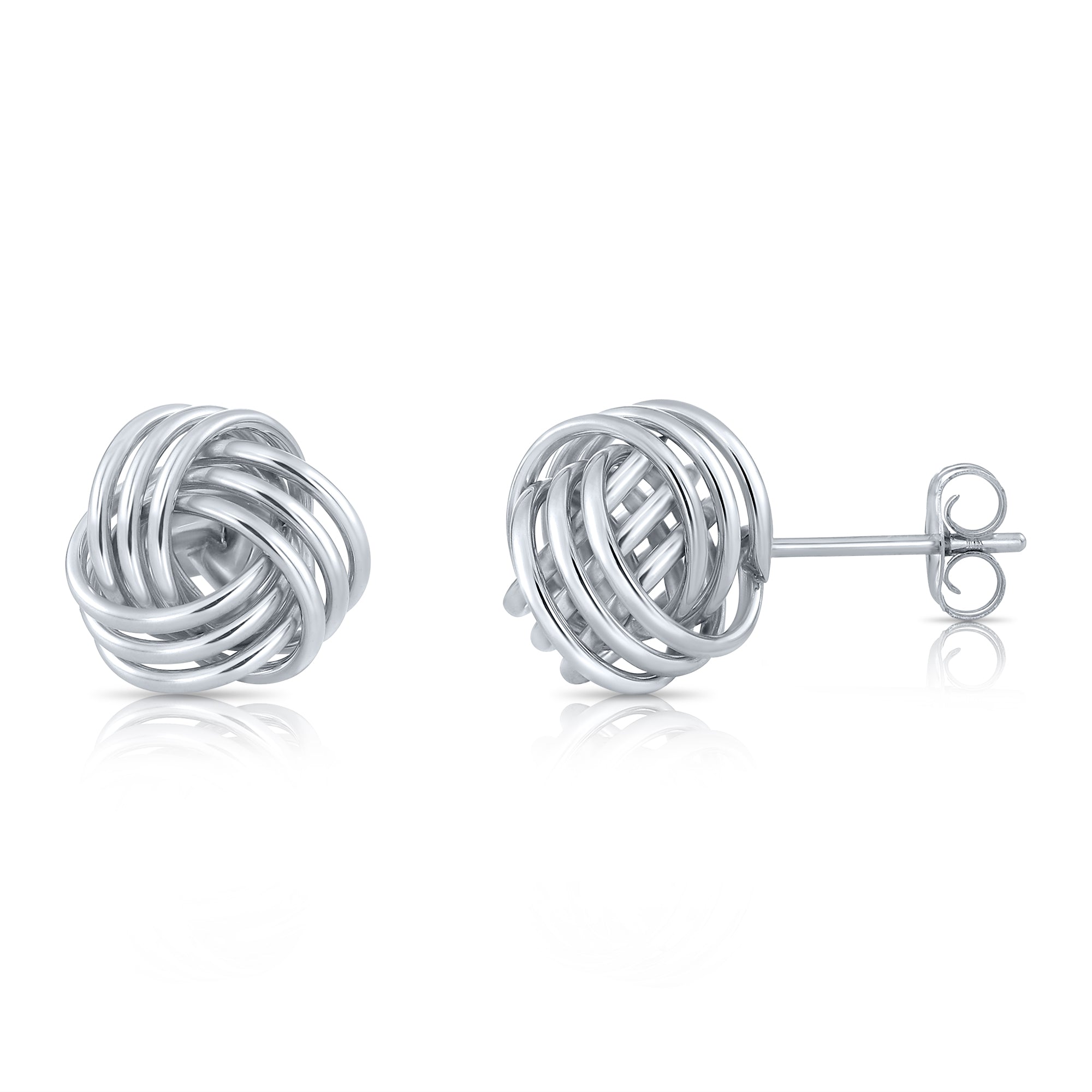 14k Yellow Gold Large Love Knot Earrings, 11mm