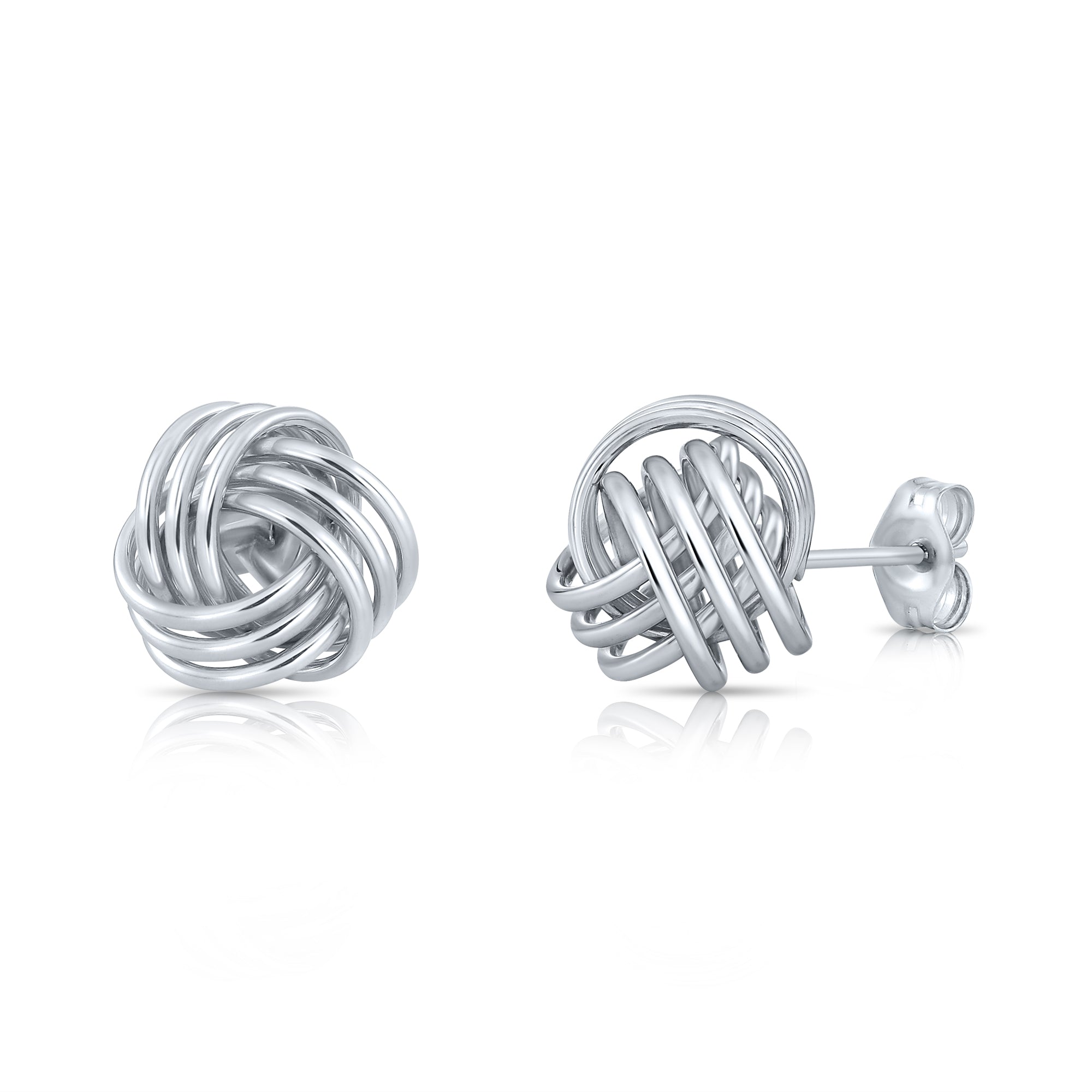 14k Yellow Gold Large Love Knot Earrings, 11mm