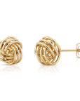 14k Yellow Gold Large Love Knot Earrings, 11mm