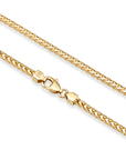 14K Gold Plated Italian Franco Chains, Solid Sterling Silver, With Lobster Lock