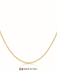 14K Gold Over Sterling Silver Brilliantina Cable Chain Necklace