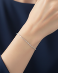 Sterling Silver Diamond-Cut Bead Bracelet