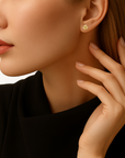 10k Gold Polished Love Knot Stud Earrings with Screwbacks, 7mm