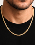 14K Gold Plated Italian Ice Chains, Solid Sterling Silver, 5mm Thick