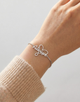 Sterling Silver Always My Heart Adjustable Bracelet