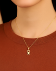 14K Yellow Gold Little Girl Pendant Necklace