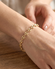 14K Yellow Gold Mariner Link Bracelet, 7.5"
