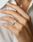 14K Yellow Gold Cushion-Cut Halo 1 Carat Engagement Ring