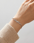 Sterling Silver Live Laugh Love Adjustable Bracelet