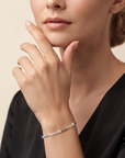 Sterling Silver Diamond-Cut Cable Chain Bracelet, 1.75mm Thin