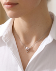 Sterling Silver Freshwater Pearl Chevron Necklace