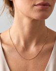 14K Yellow Gold Box Chain Necklace