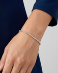 Sterling Silver Diamond-Cut Bead Bracelet