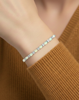 Sterling Silver Fire Opal Adjustable Bracelet