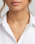 14K Yellow Gold Diamond-Cut Mirror Chain Necklace
