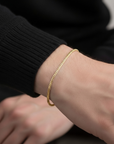 14K Gold Plated Italian Franco Chain Bracelet, Solid Sterling Silver, With Lobster Lock, 7 Inches