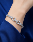 Sterling Silver CZ Italian Reversal Bracelet