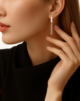 Sterling Silver White Pearl Drop Dangle Earrings