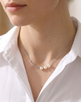 925 Sterling Silver Freshwater Pearl Necklace, 18 inch
