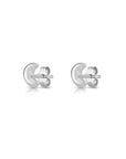 Sterling Silver Small Moon Crescent Studs