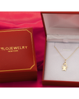 14K Yellow Gold Little Girl Pendant Necklace