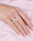 Two-Tone CZ Panther Ring in