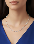 Sterling Silver Diamond-Cut Moon Chain Necklace