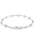 Sterling Silver Diamond-Cut Moon Bracelet