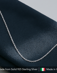 Diamond-cut Italian Cable Chain in 925 Sterling Silver