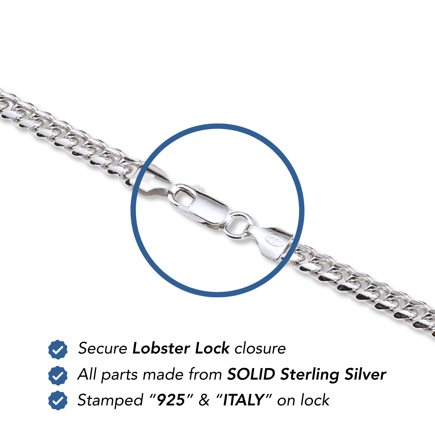 925 Sterling Silver Miami Cuban Link Bracelet